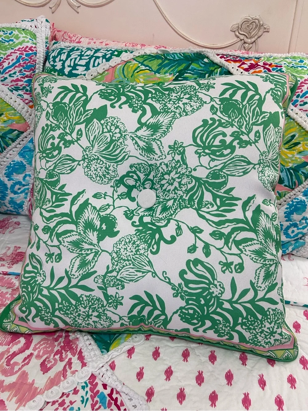 Set of 2 Lilly Pulitzer Via Amore Spritzer indoor/outdoor pillows 20x20